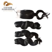 Factory Directly Sale 13X4 Ear To Ear Transparent Lace Body Wave Frontal Closure Top Human Hair For Women Bundle Deals