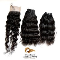 Raw Virgin Unprocessed Human Hair 100% Virgin Human Indian Hair Peruvian Hair Bundles With Lace Frontal Closure