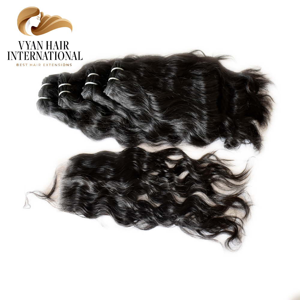 human hair Wholesale 100% Raw Virgin Human Hair Bundles Vendors With Lace Closure Frontal Hair Weave Virgin Brazilian Cuticle Aligned Hair