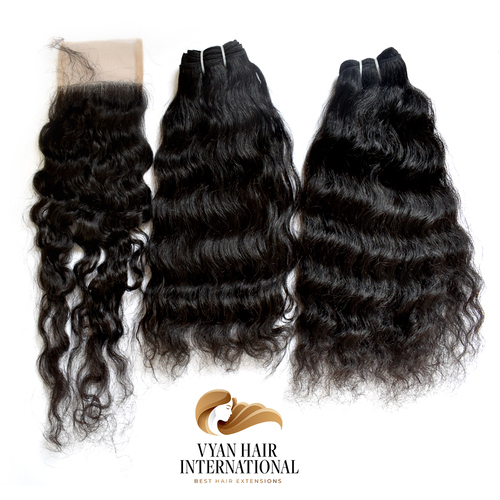 Double Drawn Curl Human Hair Bundle With Closure Hair Weave With Closure Frontal Curly Bundles With Closure Frontal