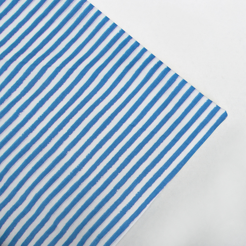 BLUE AND WHITE STRIP PRINT COTTON FABRIC