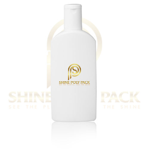 100ml HDPE FLAT BOTTLE WITH 20MM FTC