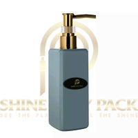 150ml HDPE SQUARE BOTTLE WITH GOLD PUMP