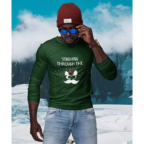 Staching Though The Snow Full Sleeves T-Shirt