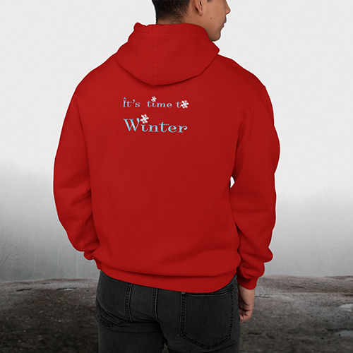 Washable Mens Red Hoodies