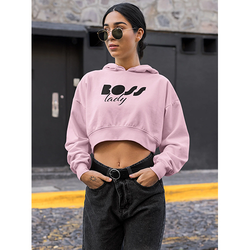 Boss Lady Crop Hoodie