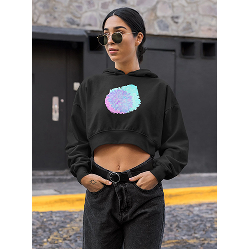 Dahlia Dual Tone Crop Hoodie