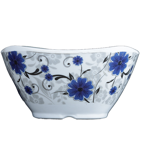 4-Inch Compact Square Dish - Color: White