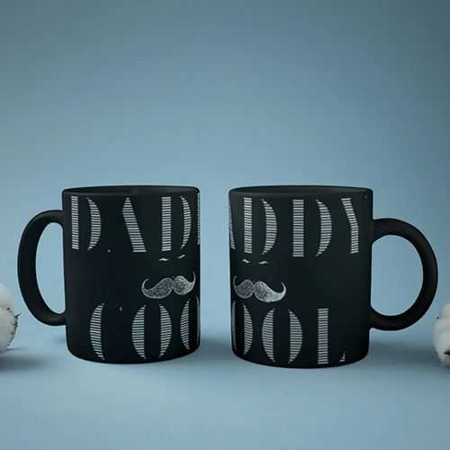 Black Daddy Cool Printed Coffee Mug