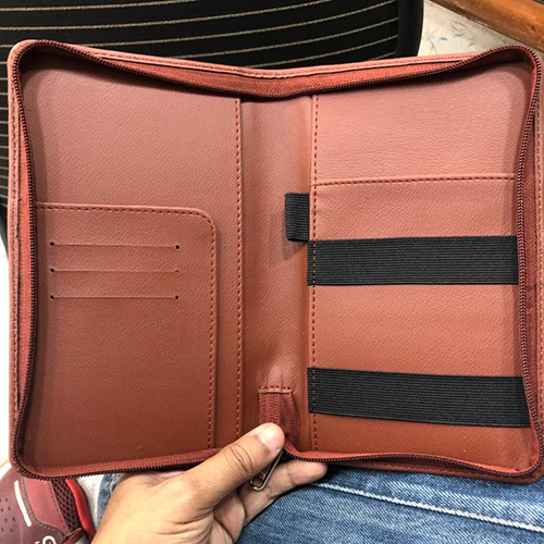 Brown Vegan Leather Travel Wallet