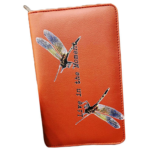 Live In The Moment Brown Vegan Leather Travel Wallet Size: Different Size