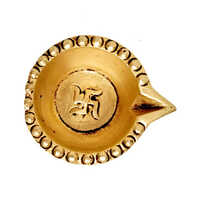 Brass Diya With Dot Border