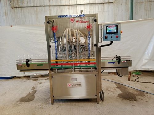 Automatic 4 Head Servo PLC Base Viscous Juice Filling Machine