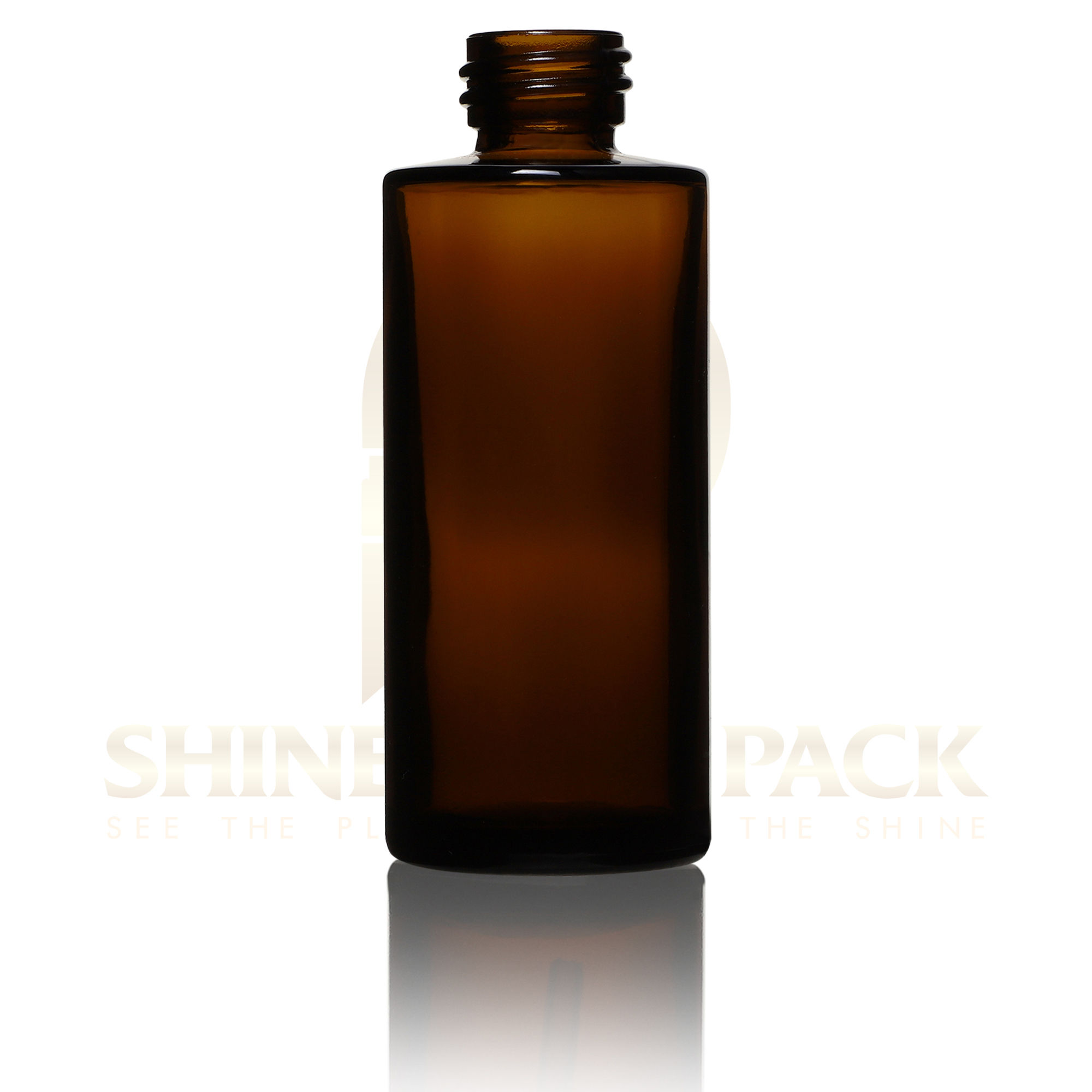 50ml GLASS FLAT SHOULDER DROPPER AMBER BOTTLE