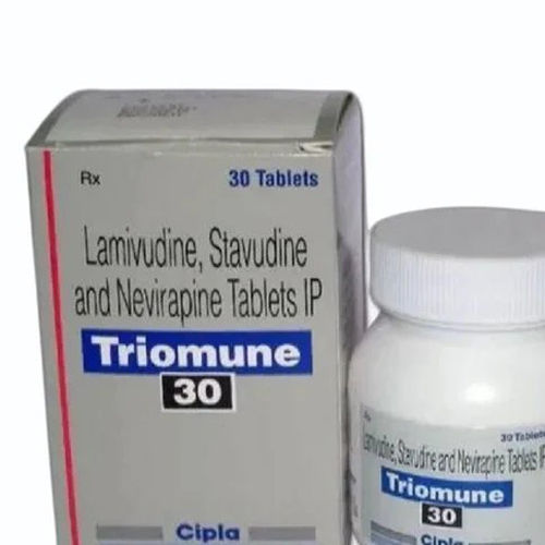Triomune 30 Mg (Lamivudine Stavudine And Nevirapine) Tablets