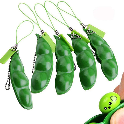 Fidget Peas Popping Toy Keychains