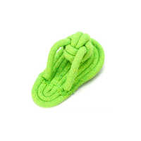 Green Dog Interactive Chew Toy Cotton Rope Slipper Shape