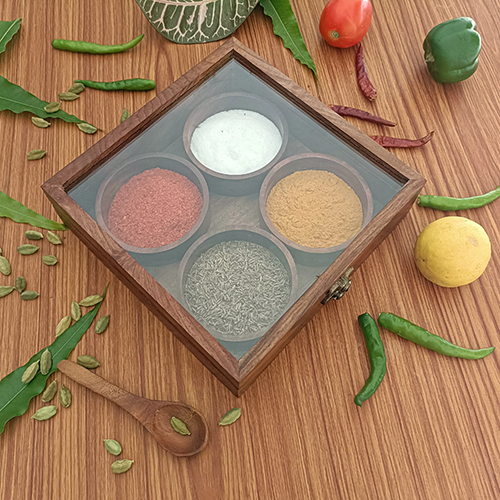 Authentic Sheesham Wood Spice Box