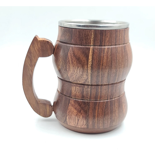 Wooden Mug With Handle Perfect For Party Drinking