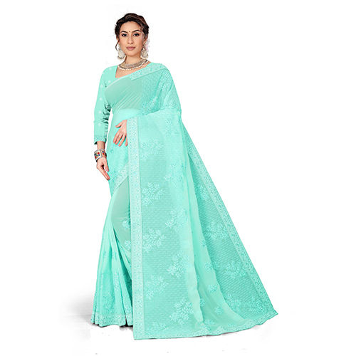 Ladies Light Blue Saree