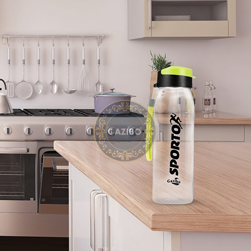 Sports Bottles - Plastic Material, Transparent Color | Warranty Included for Enhanced Reliability and Durability