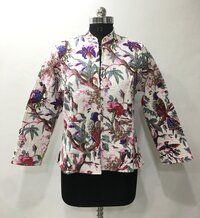 Machine Quilted Cotton Printed Jacket