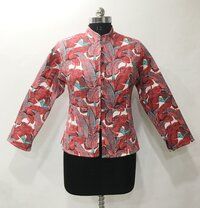 Machine Quilted Cotton Printed Jacket