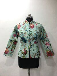 Machine Quilted Cotton Printed Jacket