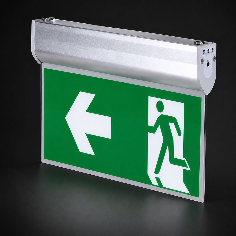 Emergency Exit Light With Acrylic Signage Board - Charging Time: 4-6 Hours