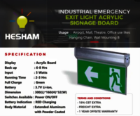 Emergency Exit Light With Acrylic signage Board