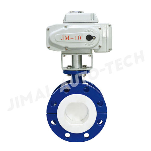 Multicolor Industrial Lined Flange Butterfly Valve