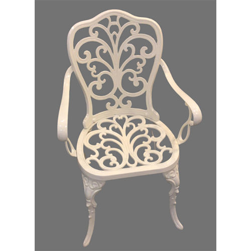 Beautiful White cast Aluminium chair