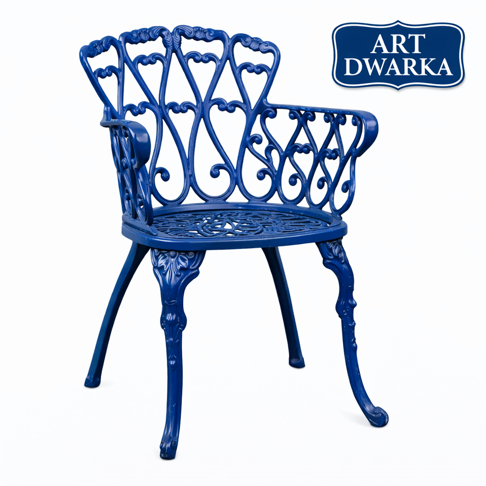 Garden Blue Cast Aluminium Chair - Feature: Eco-Friendly