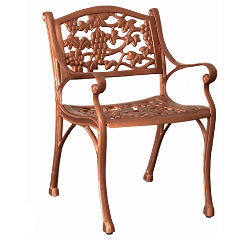 Golden Decorative cast aluminium balcony chair