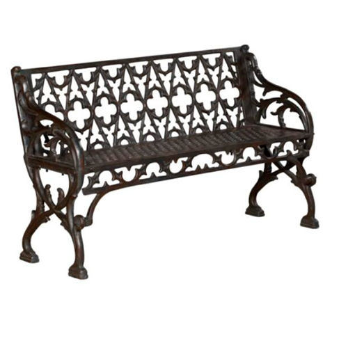 Beautiful Maroon outdoor cast iron sofa