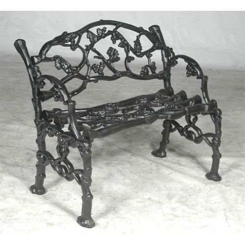 Designer black cast iron sofa