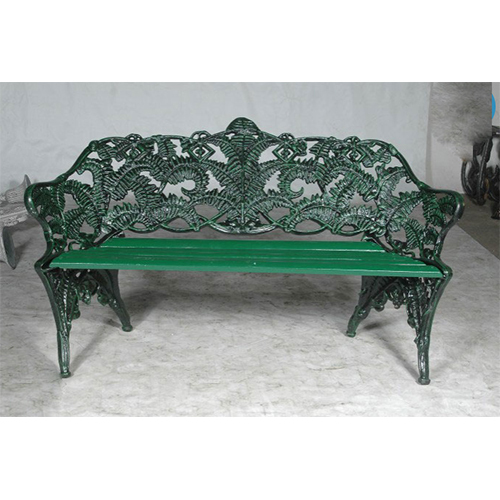 Green garden cast iron sofa