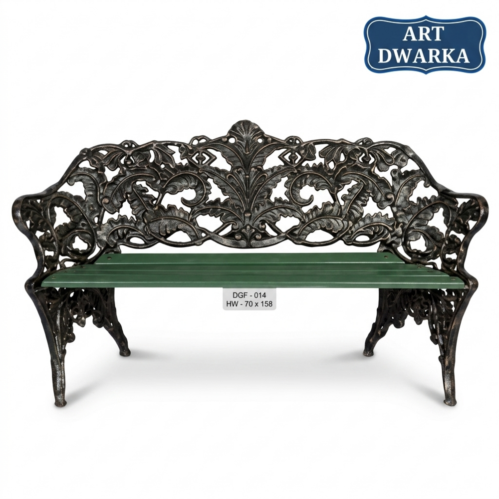 Durable Green Garden Cast Iron Sofa