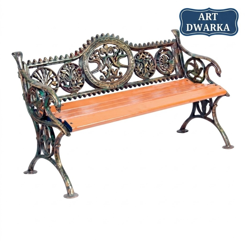 Royal Cast Iron Outdoor Sofa - Color: Black
