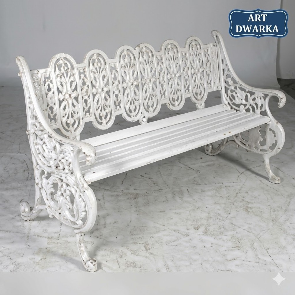 Eco-Friendly White Royal Cast Iron Sofa
