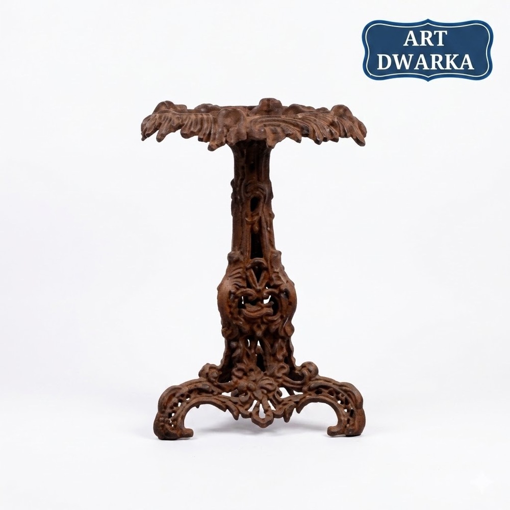 Beautiful Brown Cast Iron Planter Stand Application: Garden