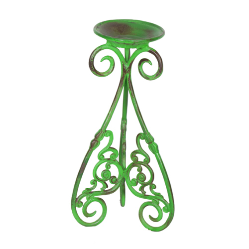 Beautiful green cast iron planter stand garden