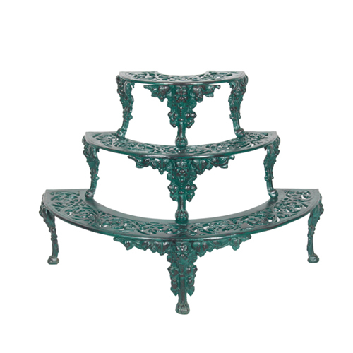 Beautiful multiple pots cast iron planter stand