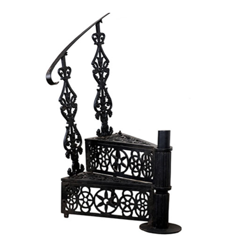 Black spiral staircase