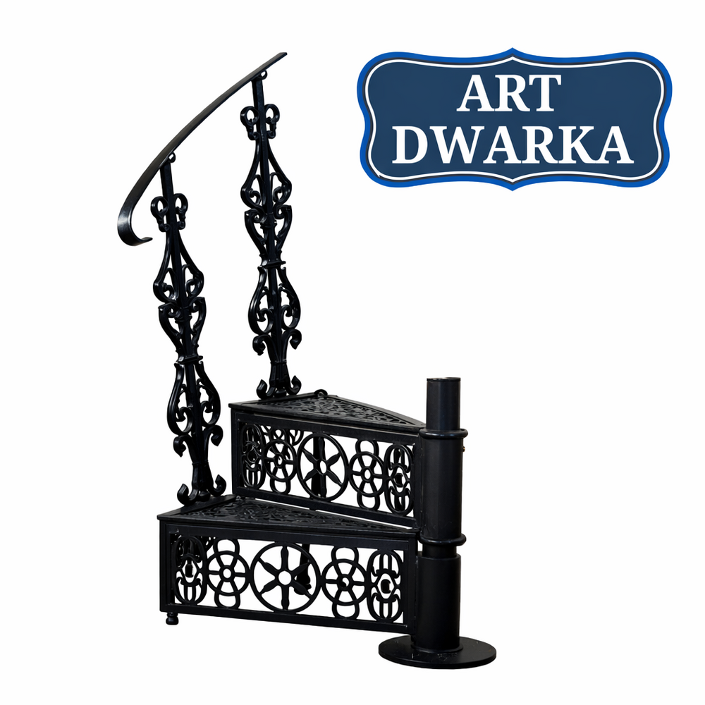 Black Spiral Staircase Gross Weight: 150 Kilograms