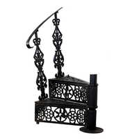 cast iron Black spiral staircase
