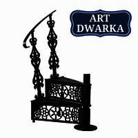 cast iron Black spiral staircase