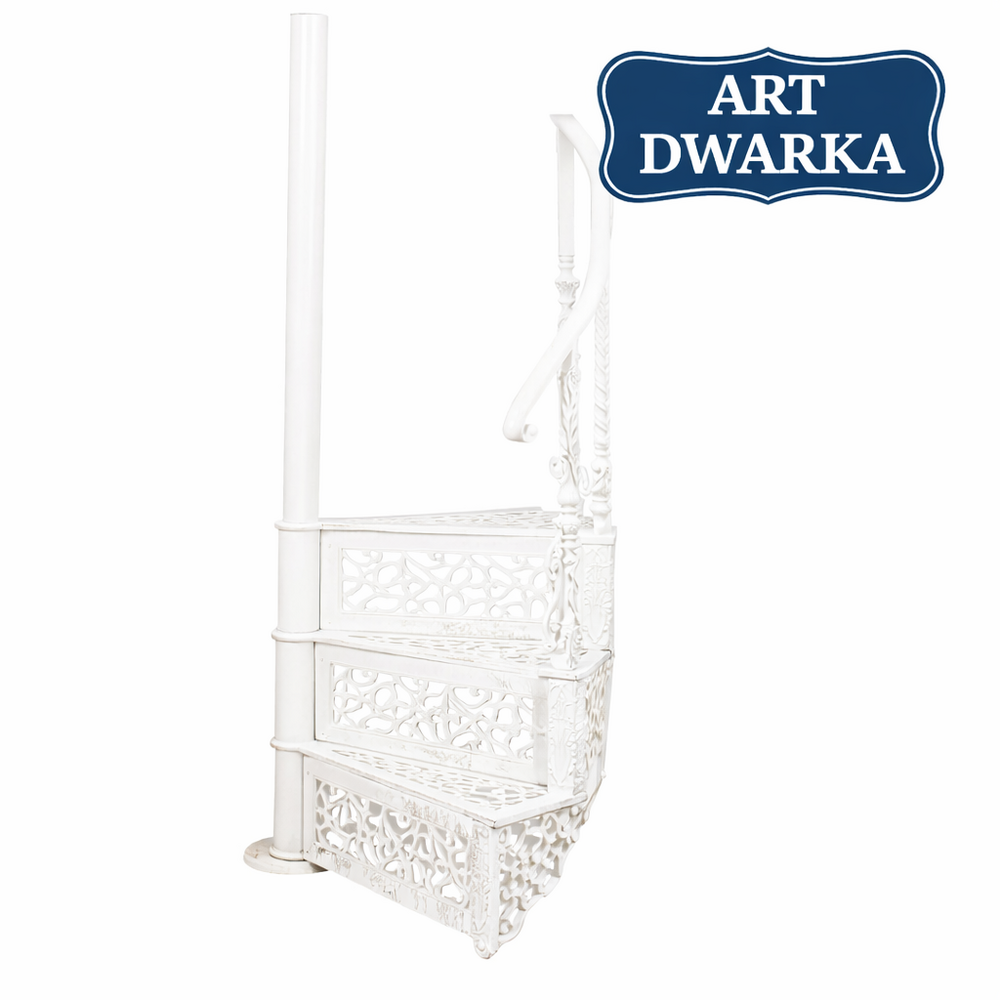 White Spiral Staircase Size: 93 Cm