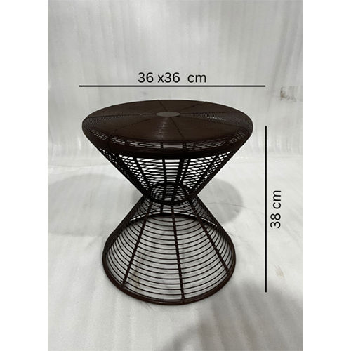 Beautiful designer black round iron stool