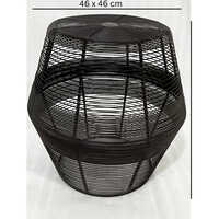 Designer black round iron stool